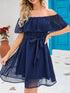off-should-short-sleeve-mini-dress OhSoStyled at Sophia's Style-1